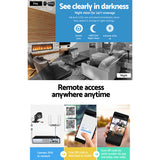 UL-TECH 8CH 5 IN 1 DVR CCTV Security System Video Recorder /w 4 Cameras 1080P HDMI Black