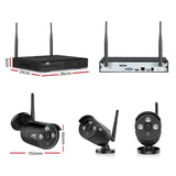 UL-Tech CCTV Wireless Security System 2TB 4CH NVR 1080P 4 Camera Sets