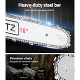 GIANTZ 45CC Petrol Commercial Chainsaw Chain Saw Bar E-Start Black