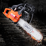 GIANTZ 45CC Petrol Commercial Chainsaw Chain Saw Bar E-Start Black