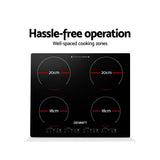 Devanti Induction Cooktop 60cm Electric Ceramic Cooker 4 Burner Stove