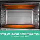 Devanti 45L Convection Oven with Hotplates - Black - OUT OF STOCK