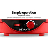 Devanti Food Dehydrator with 7 Trays - Red