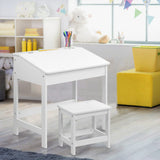 Keezi Kids Table and Chairs Set Children Drawing Writing Desk Storage Toys Play