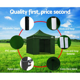 Instahut Gazebo Pop Up Marquee 3x3m Folding Wedding Tent Gazebos Shade Green