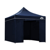 Instahut Gazebo Pop Up Marquee 3x3m Folding Wedding Tent Gazebos Shade Navy