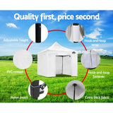 Instahut Gazebo Pop Up Marquee 3x3m Folding Wedding Tent Gazebos Shade White