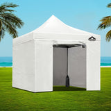 Instahut Gazebo Pop Up Marquee 3x3m Folding Wedding Tent Gazebos Shade White