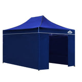 Instahut Gazebo Pop Up Marquee 3x4.5m Folding Wedding Tent Gazebos Shade Blue