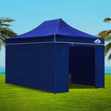 Instahut Gazebo Pop Up Marquee 3x4.5m Folding Wedding Tent Gazebos Shade Blue