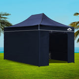 Instahut Gazebo Pop Up Marquee 3x4.5m Folding Wedding Tent Gazebos Shade Navy