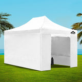 Instahut Gazebo Pop Up Marquee 3x4.5m Folding Wedding Tent Gazebos Shade White