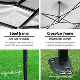 Instahut Gazebo Pop Up Marquee 3x6m Folding Wedding Tent Gazebos Shade White