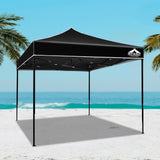Instahut Gazebo Pop Up Marquee 3x3m Outdoor Tent Folding Wedding Gazebos Black