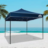 Instahut Gazebo Pop Up Marquee 3x3m Outdoor Tent Folding Wedding Gazebos Navy