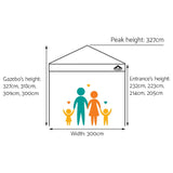 Instahut Gazebo Pop Up Marquee 3x3m Outdoor Tent Folding Wedding Gazebos White