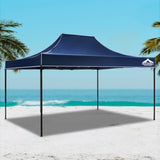 Instahut Gazebo Pop Up Marquee 3x4.5m Outdoor Tent Folding Wedding Gazebos Navy