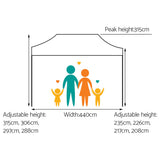 Instahut Gazebo Pop Up Marquee 3x4.5m Outdoor Tent Folding Wedding Gazebos White