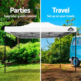 Instahut Gazebo Pop Up Marquee 3x4.5m Outdoor Tent Folding Wedding Gazebos White