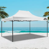 Instahut Gazebo Pop Up Marquee 3x4.5m Outdoor Tent Folding Wedding Gazebos White