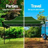 Instahut Gazebo Pop Up Marquee 3x6m Outdoor Tent Folding Wedding Gazebos Green
