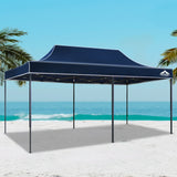 Instahut Gazebo Pop Up Marquee 3x6m Outdoor Tent Folding Wedding Gazebos Navy