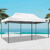 Instahut Gazebo Pop Up Marquee 3x6m Outdoor Tent Folding Wedding Gazebos White