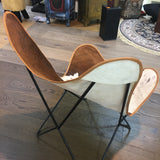 BROWN AND WHITE BUTTERFLY CHAIRS