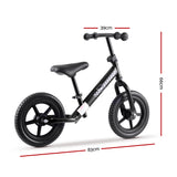 Kids Balance Bike Ride On Toys Puch Bicycle Wheels Toddler Baby 12" Bikes Black