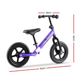 Kids Balance Bike Ride On Toys Puch Bicycle Wheels Toddler Baby 12" Bikes Purple