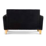 Keezi Storage Kids Sofa Children lounge Chair Couch PU Leather Padded Black