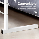 Mobile Twin Laptop Desk - Light Wood