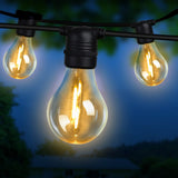 Jingle Jollys 50m LED Festoon String Lights 50 Bulbs Kits Wedding Party Christmas A19