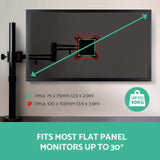 Adjustable Monitor Arm Desk Mounted - Black