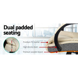 Executive PU Leather Office Desk Computer Chair - Beige