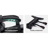 PU Leather Reclining Chair with Footrest - Black