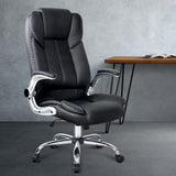 PU Leather Executive Office Desk Chair - Black