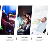 Racing Style PU Leather Office Desk Chair - Green