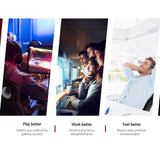 Racing Style PU Leather Office Desk Chair - Grey