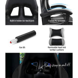 Gaming Office Chair Computer Seating Racer Black and Grey