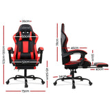 Gaming Office Chair Computer Seating Racer Black and Red
