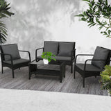 Gardeon Outdoor Furniture Lounge Table Chairs Garden Patio Wicker Sofa Set