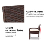 Gardeon 3-piece Outdoor Set - Brown