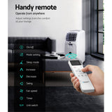 Devanti Portable Air Conditioner Cooling Mobile Fan Cooler Remote Window Kit White 2000W