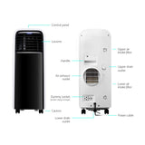 Devanti Portable Air Conditioner Cooling Mobile Fan Cooler Dehumidifier White 2500W
