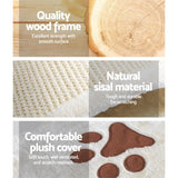 i.Pet Cat Tree 45cm Trees Scratching Post Scratcher Tower Condo House Furniture Wood Beige