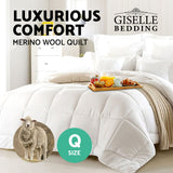 Giselle Bedding Queen Size Merino Wool Duvet Quilt