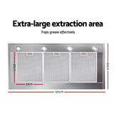 Devanti 1200mm Commercial BBQ Rangehood - Silver