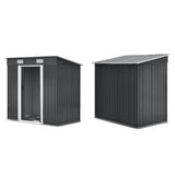 Giantz 1.94 x 1.21m metal Base Garden Shed - Grey