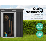 Giantz 1.94 x 1.21m metal Base Garden Shed - Grey